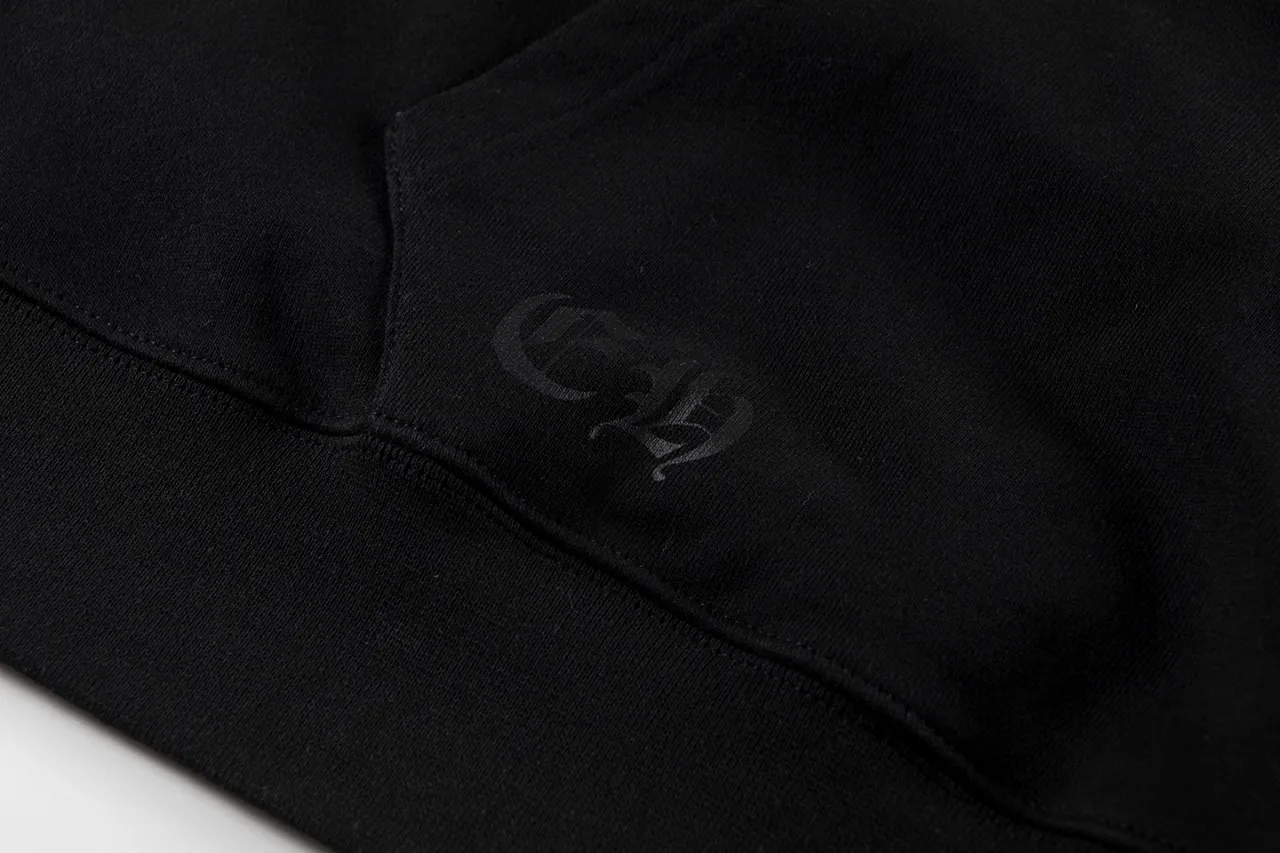 P270 Chrome Hearts Chrome Hearts Logo Hooded Sweatshirt Size: S M L XL Color: Black